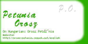 petunia orosz business card